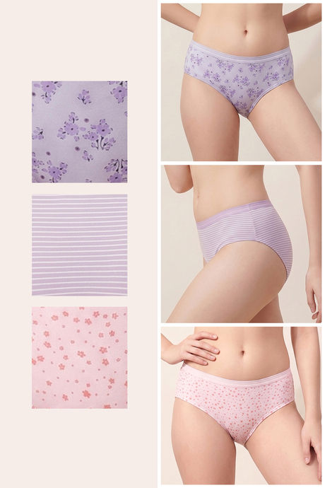 Zivame Regular Rise Full Coverage Hipster Panty (Pack of 3) - Multicolor — image 2